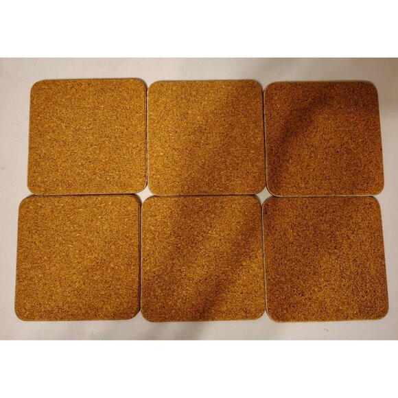 6 Hartwig Braun Cork Backed Coasters, Paris Grane Roue Millinuem Dome Big Ben - Picture 9 of 9